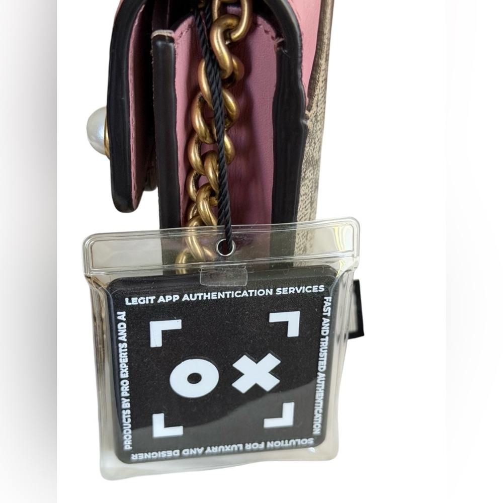 Gucci GG Supreme Pearl Peony WalletOn Chain. PRISTINE - Picture 9 of 16
